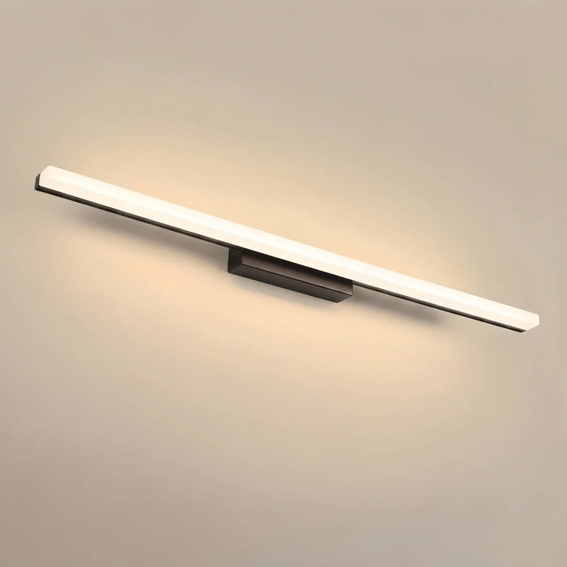 Arcato Minimalist Linear Vanity Wall Lamp – IP44 Metal in Black/Chrome Bathroom