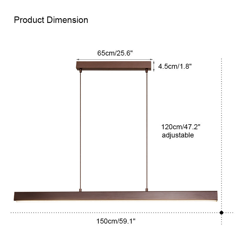 Olverai Minimalist Linear Kitchen Pendant Light