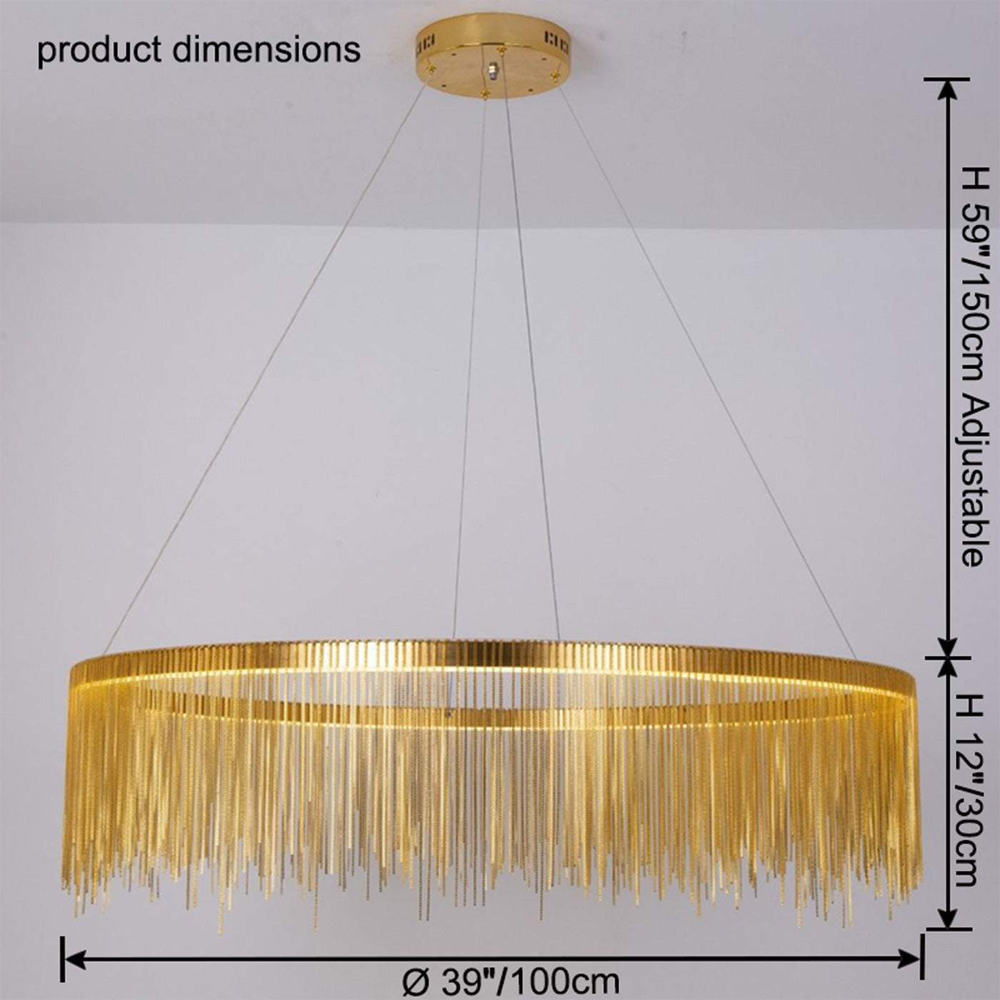 Olverai Fringe Round Chandelier