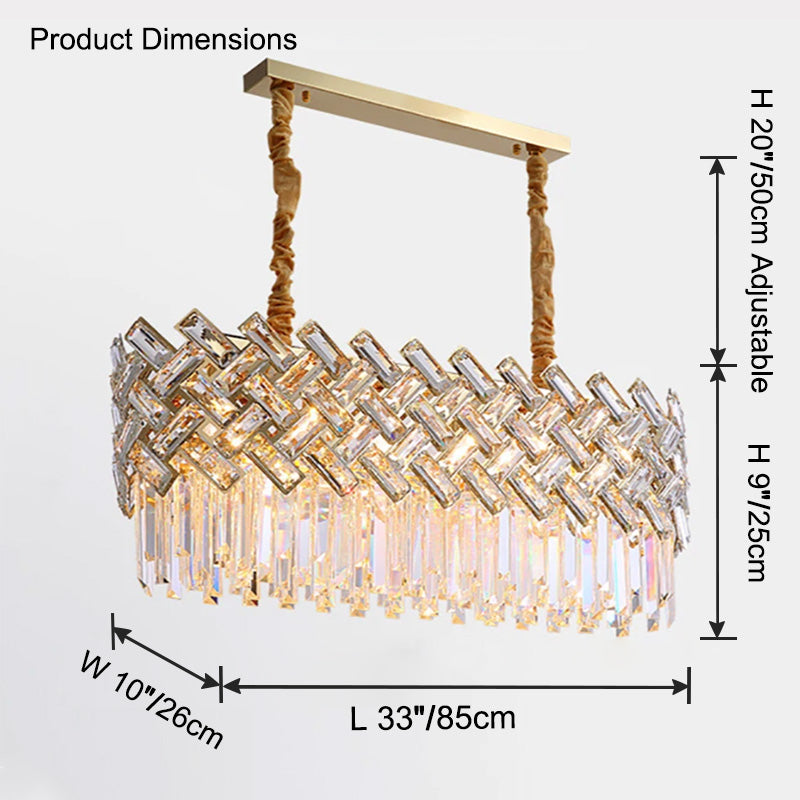 Olverai Shield Crystal Round Chandelier