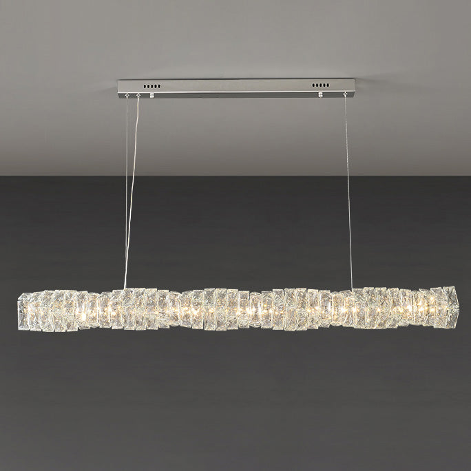 Olverai Twist Linear Crystal Chandelier
