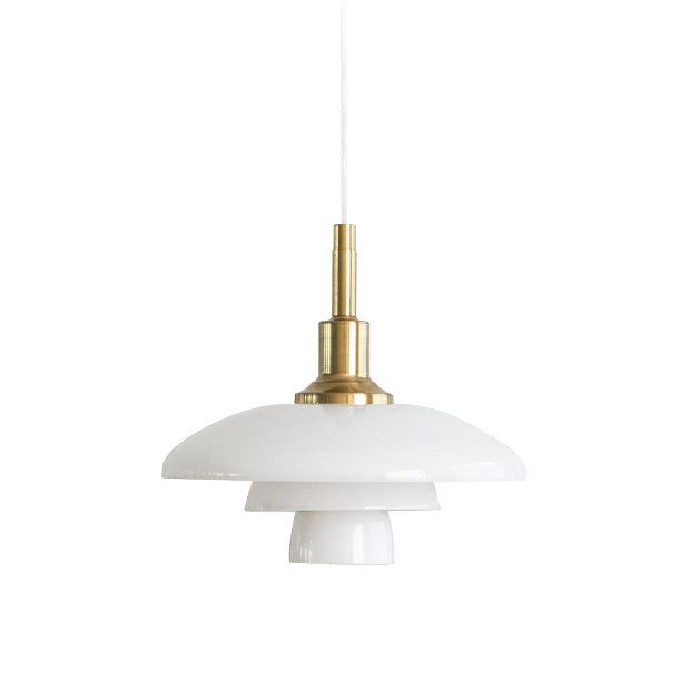 Olverai Danish Designer Milk Glass Pendant Lamp