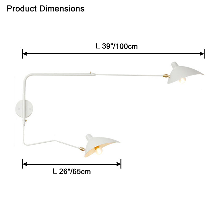 Olverai Articulating Swivel Double Arm Wall Sconce