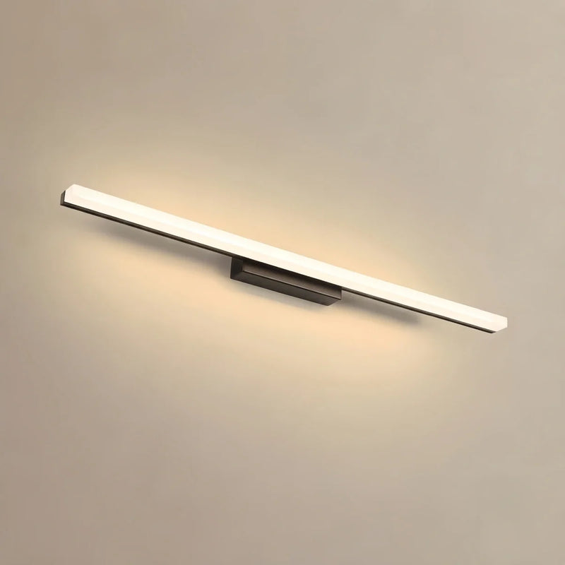 Arcato Minimalist Linear Vanity Wall Lamp – IP44 Metal in Black/Chrome Bathroom