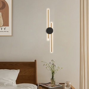Modern Wall Lamp Metal Linear Living Room