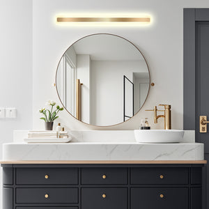 OLVERAI Calista Gold Rectangular LED Vanity Light