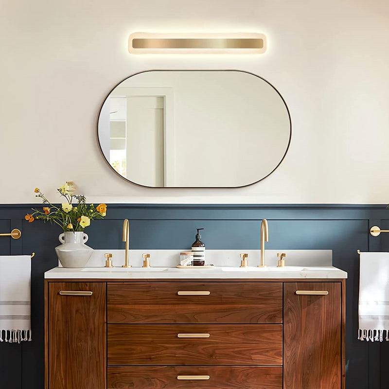 OLVERAI Calista Gold Rectangular LED Vanity Light
