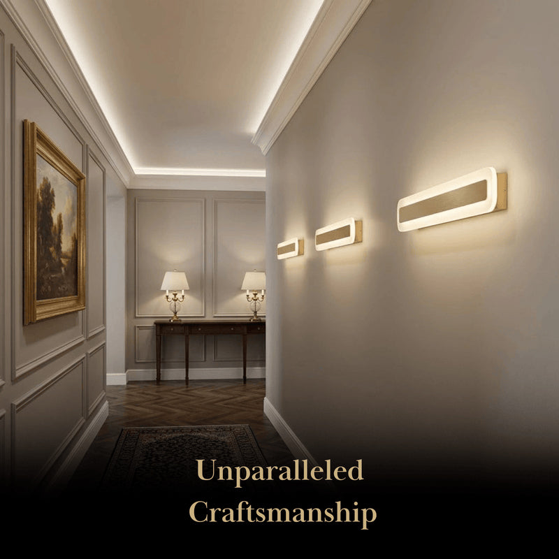 OLVERAI Calista Gold Rectangular LED Vanity Light