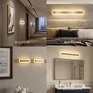 OLVERAI Calista Gold Rectangular LED Vanity Light