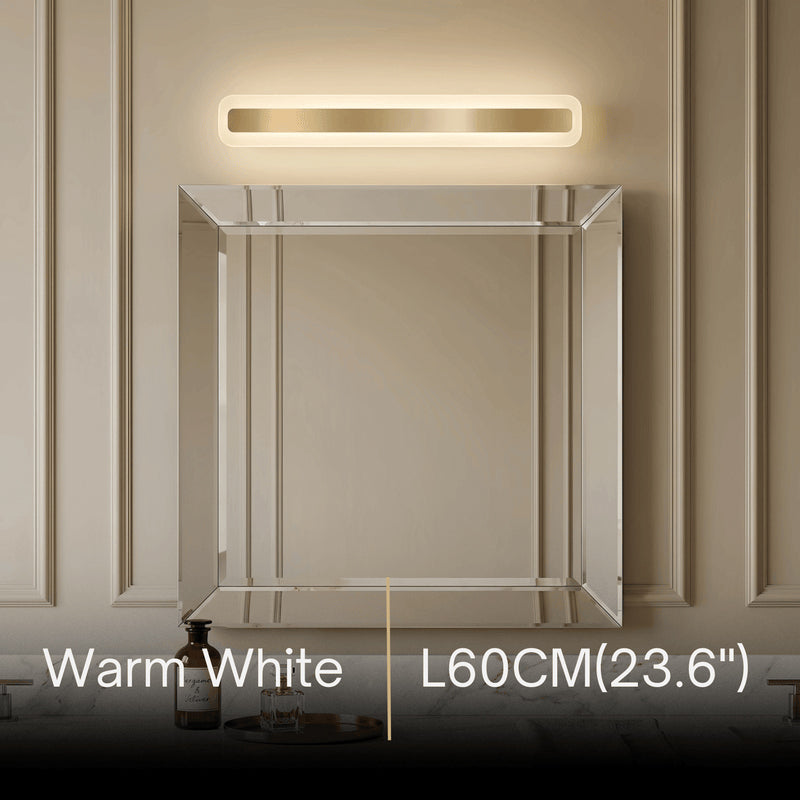 OLVERAI Calista Gold Rectangular LED Vanity Light