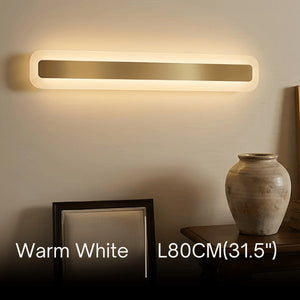 OLVERAI Calista Gold Rectangular LED Vanity Light
