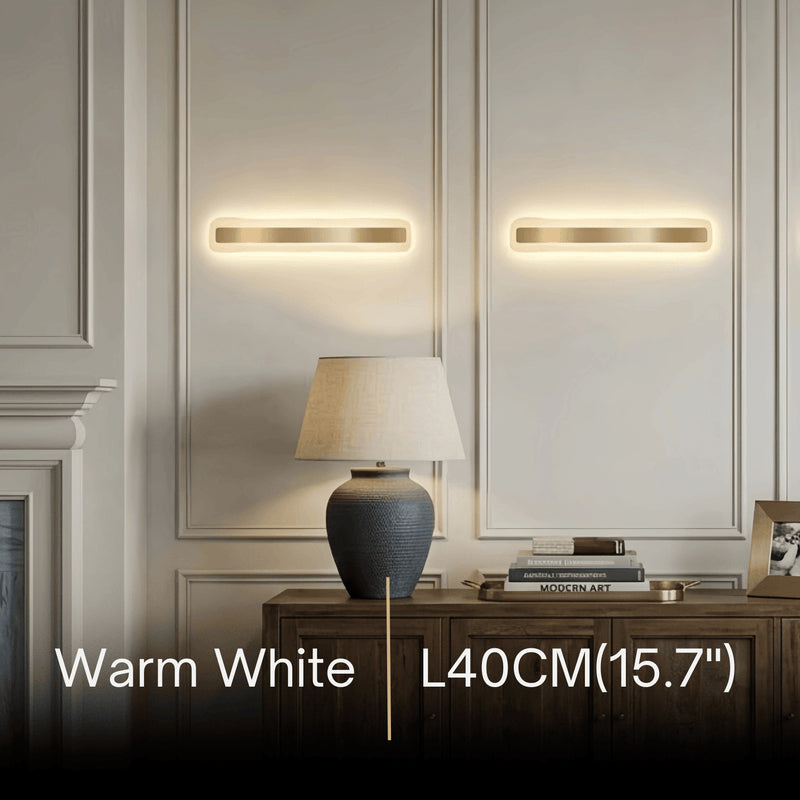 OLVERAI Calista Gold Rectangular LED Vanity Light