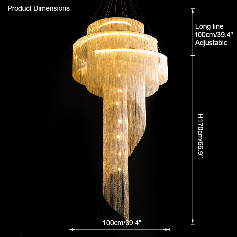 Olverai Spiral Tassel Foyer Chandelier