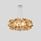 yellow petal chandelier light