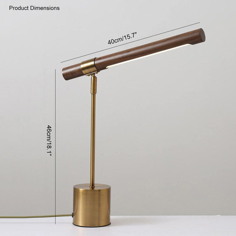 Olverai Walnut-lookalike Cantilever Table Lamp