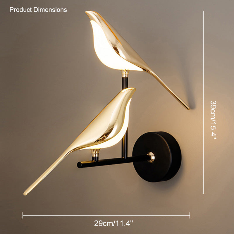 Olverai Gold Birds Wall Sconce