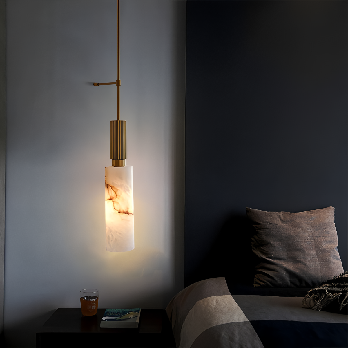 luxury onyx Long strip wall lamp