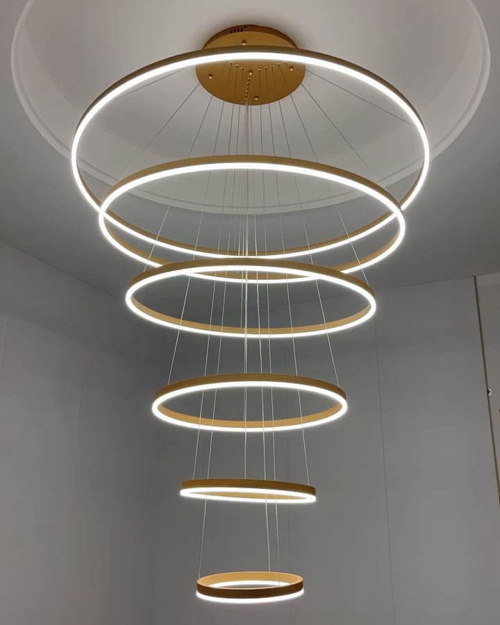 Olverai Tiered Ring LED Chandelier