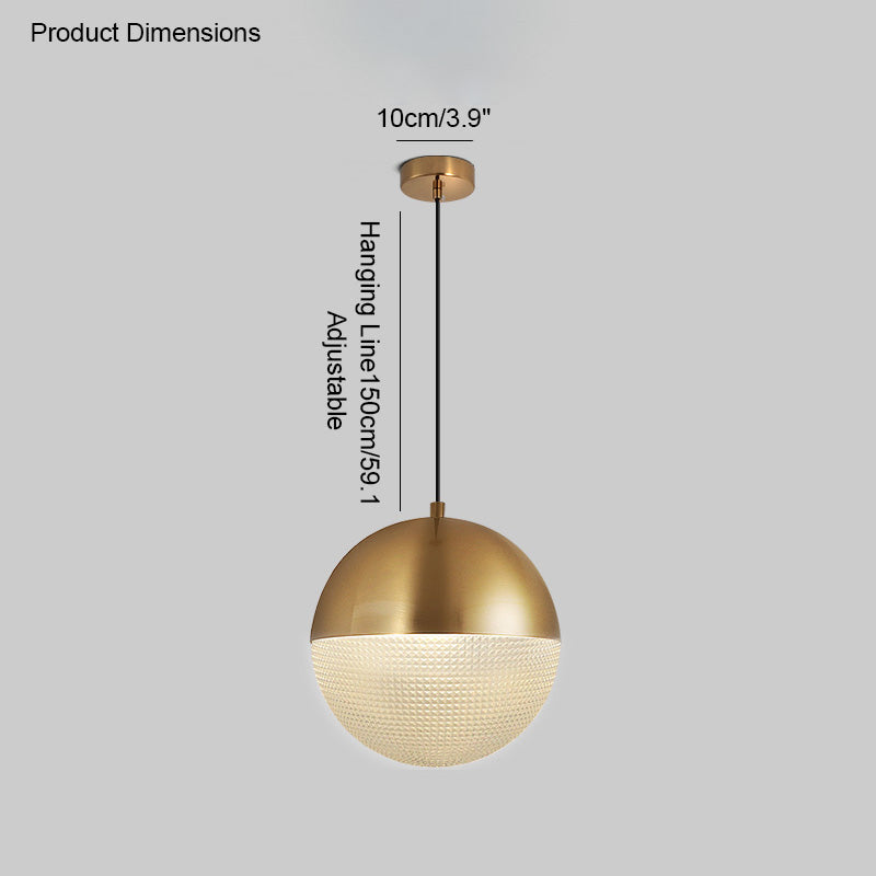 Olverai Prismatic/Milk Glass Globe Pendant Light