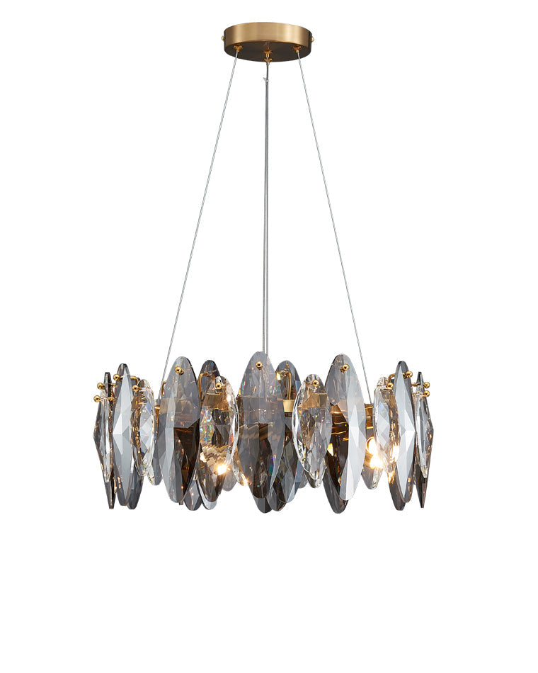 Olverai Smoked Crystal Round Chandelier