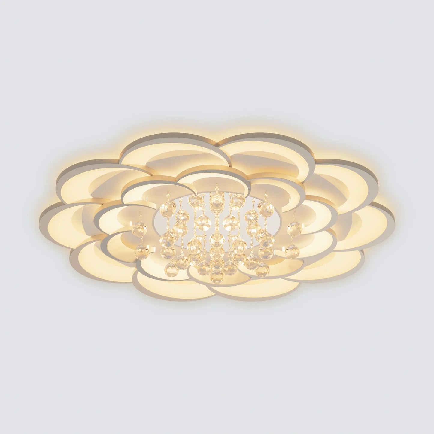 Olverai Big Flower Crystal Ceiling Light