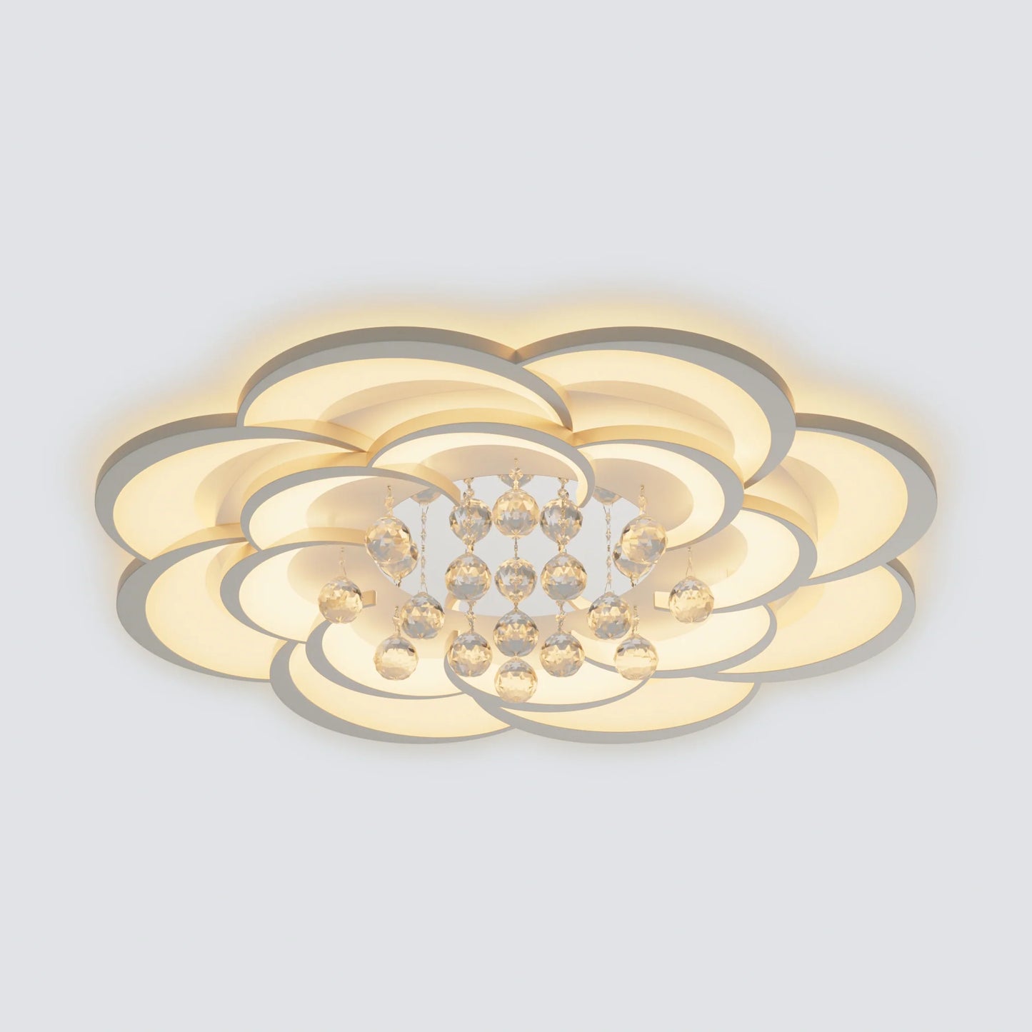 Olverai Big Flower Crystal Ceiling Light