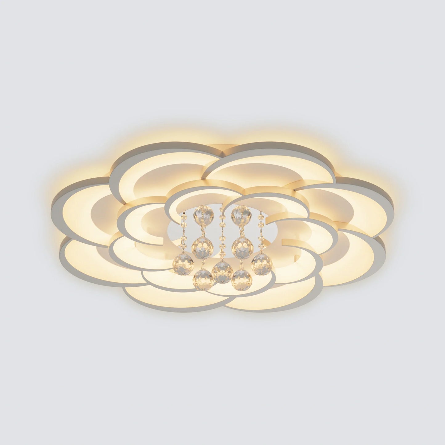 Olverai Big Flower Crystal Ceiling Light