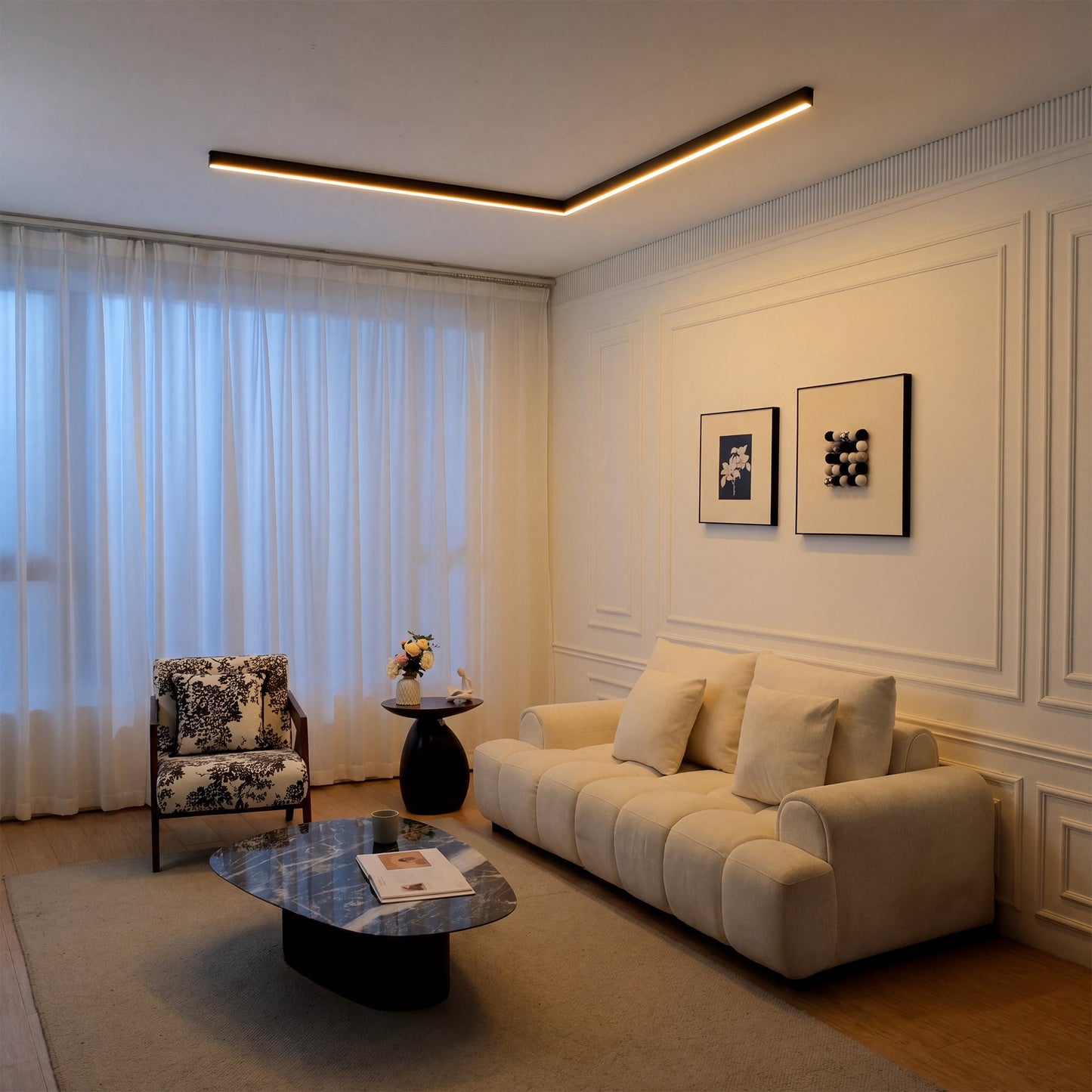 Olverai Dimmable Long Linear Ceiling Light