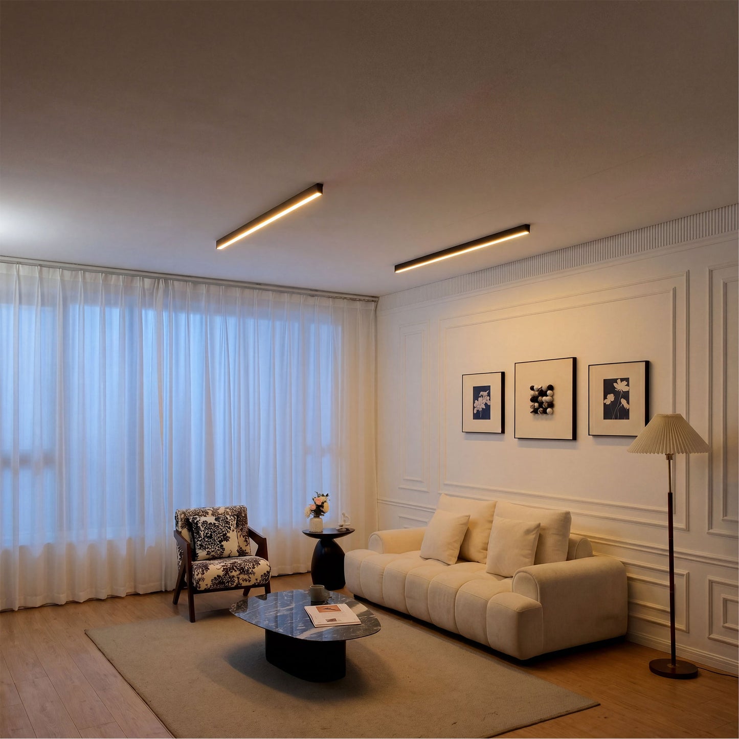 Olverai Dimmable Long Linear Ceiling Light