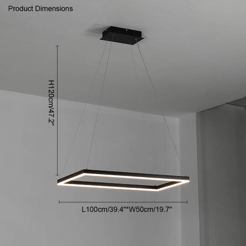 OlveraiTiered Rectangular LED Chandelier