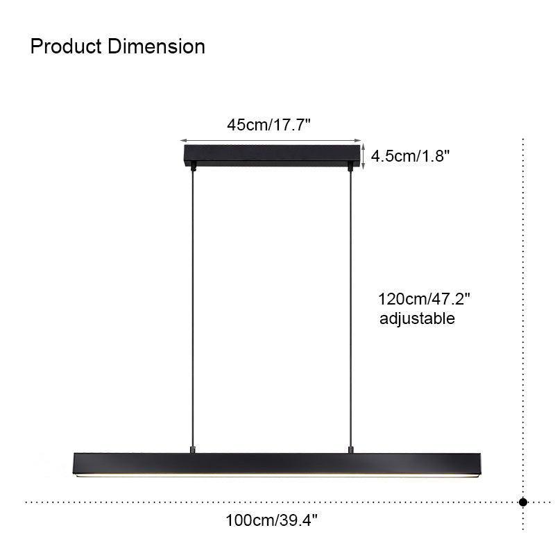Olverai Minimalist Linear Kitchen Pendant Light