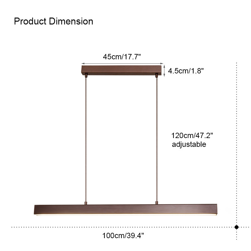 Olverai Minimalist Linear Kitchen Pendant Light