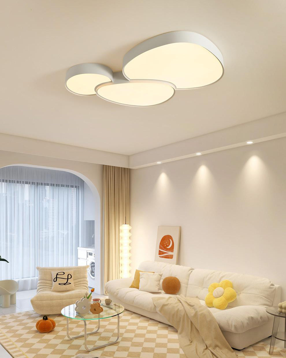Olverai Modern Low Profile Flush Mount Ceiling Light
