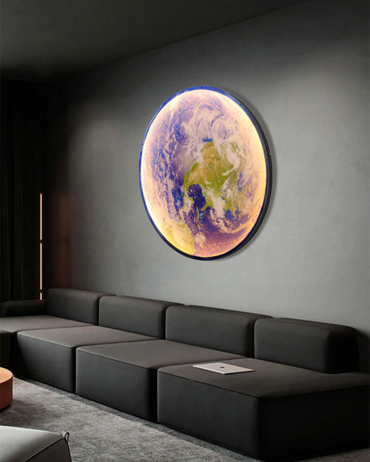 Olverai Moon/Earth Round Wall Sconce