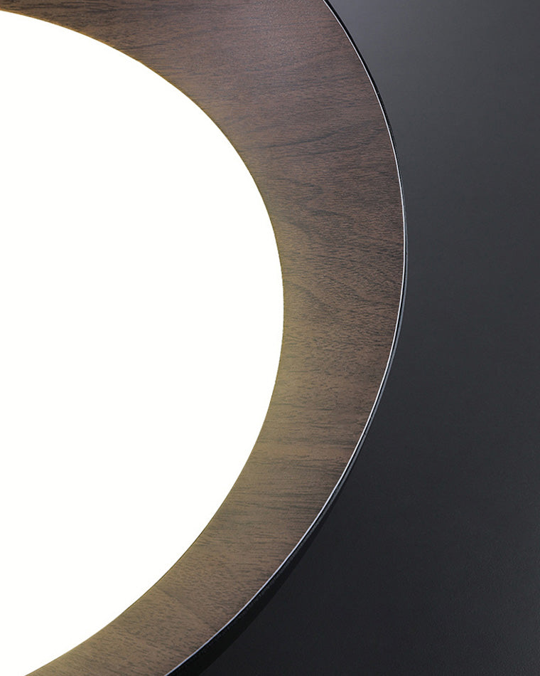 Olverai Wood Grain Asymmetrical Flush Mount Ceiling Light
