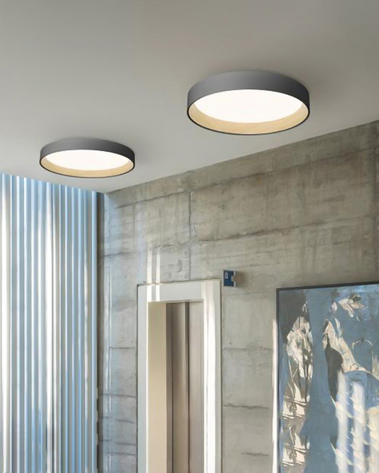 Olverai Oak Grain Round Ceiling Light