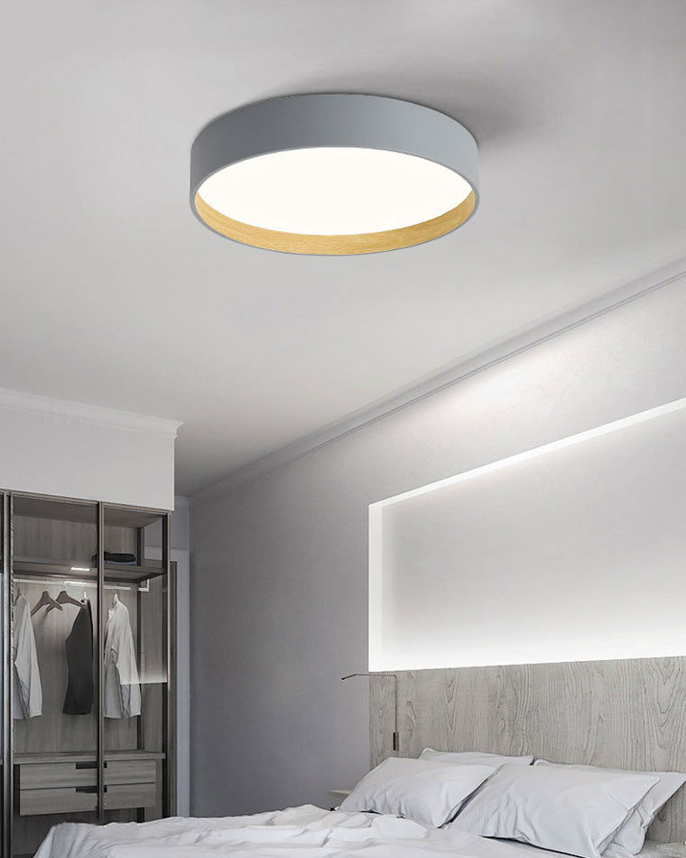 Olverai Oak Grain Round Ceiling Light