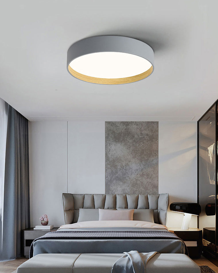 Olverai Oak Grain Round Ceiling Light