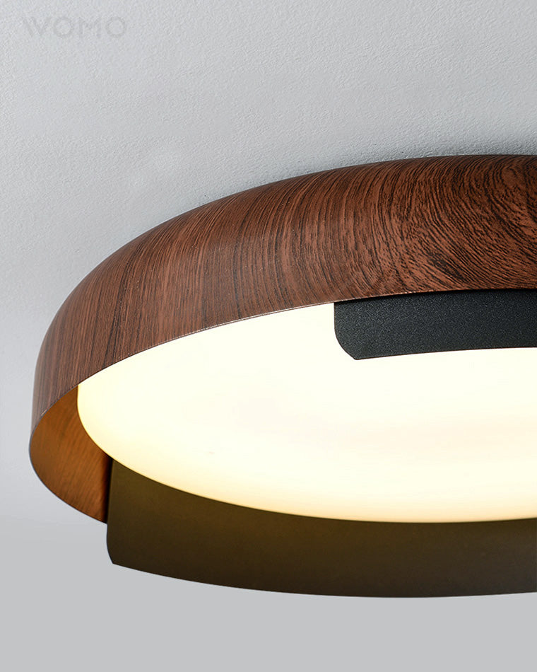 Olverai Walnut Grain Round Ceiling Light