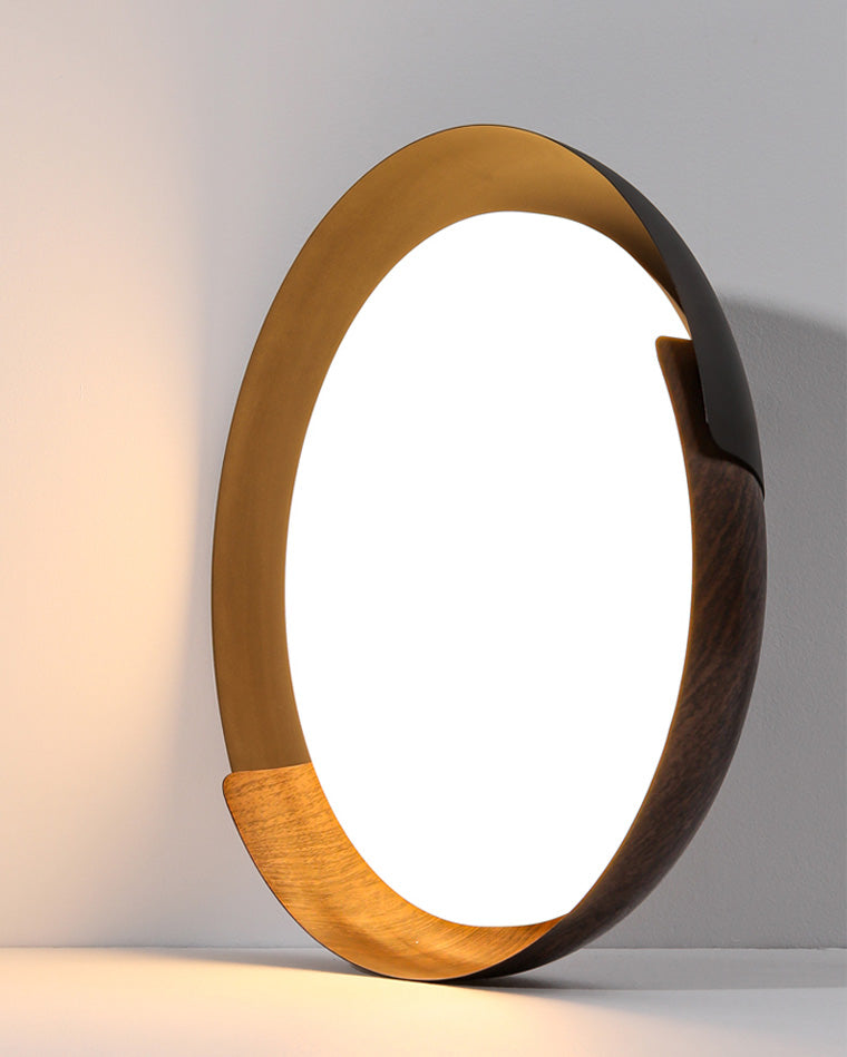Olverai Walnut Grain Round Ceiling Light