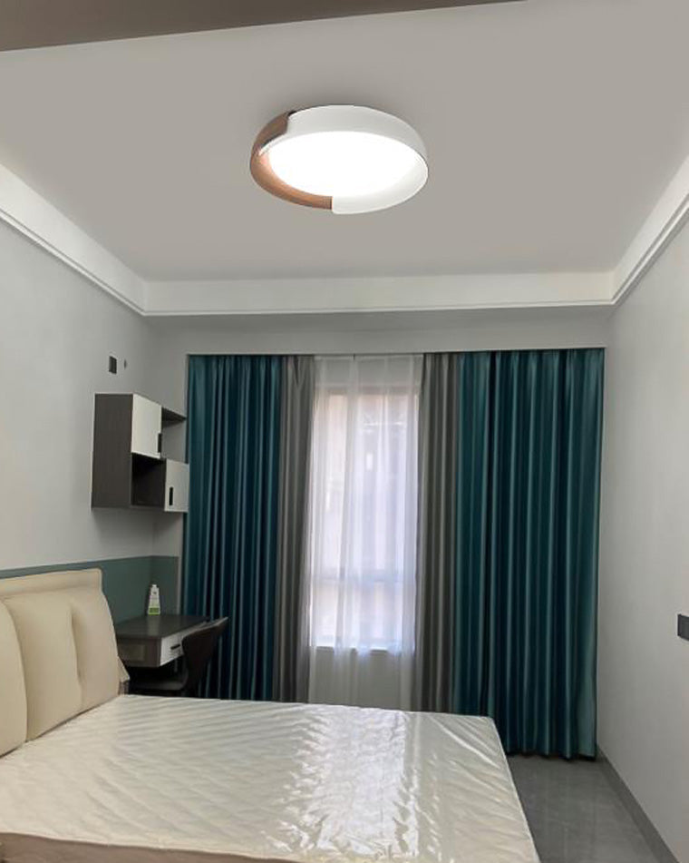Olverai Walnut Grain Round Ceiling Light