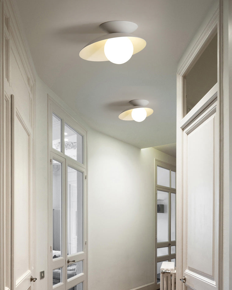Olverai Frosted Glass Globe Asymmetrical Ceiling Light