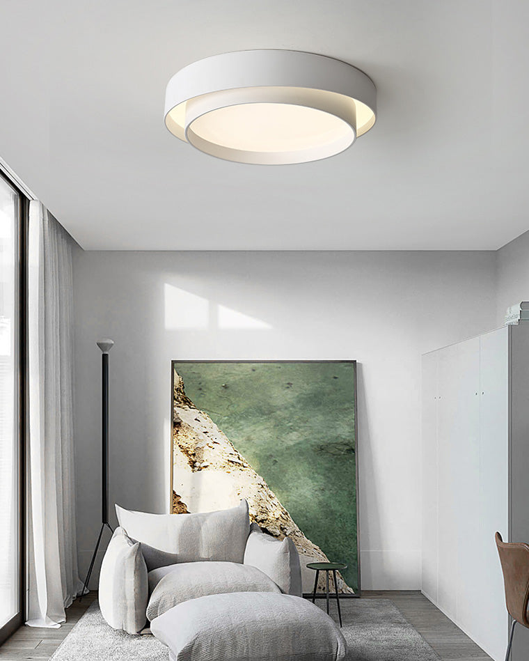 Olverai Round Drum Flush Mount Ceiling Light
