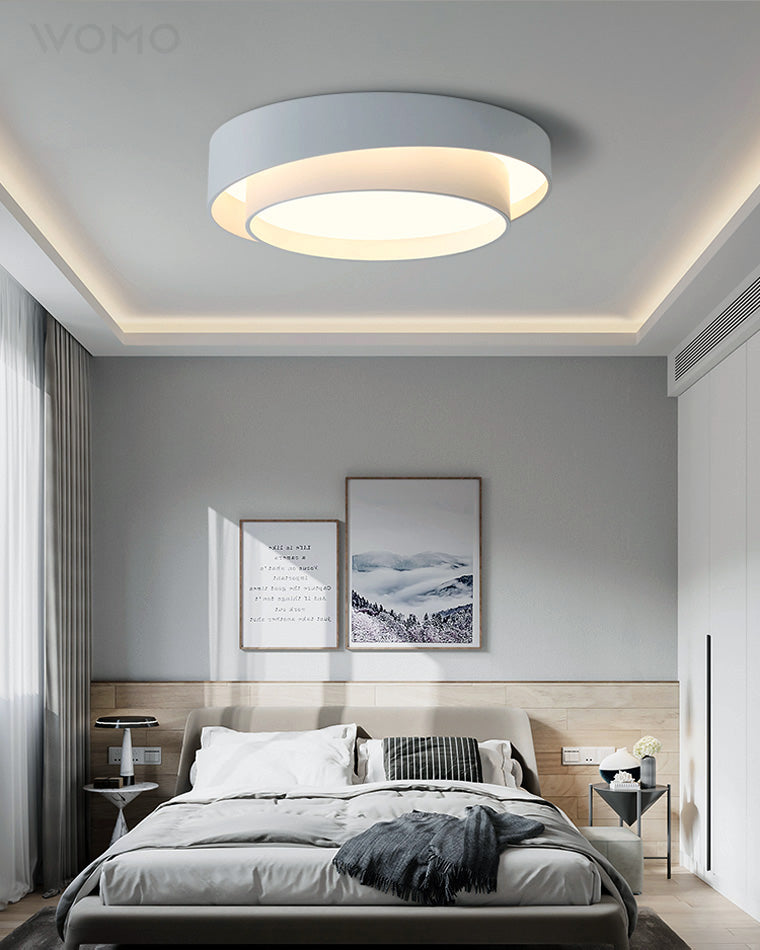 Olverai Round Drum Flush Mount Ceiling Light