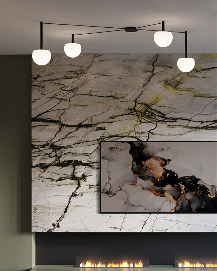 Olverai Custom Frosted Glass Globe Ceiling Light