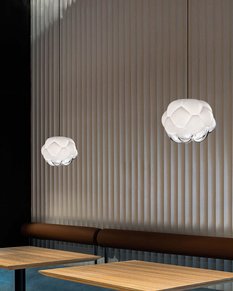 Olverai Cloud Milk Blown Glass Ceiling Light