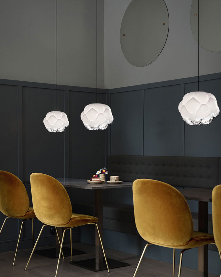 Olverai Cloud Milk Blown Glass Ceiling Light