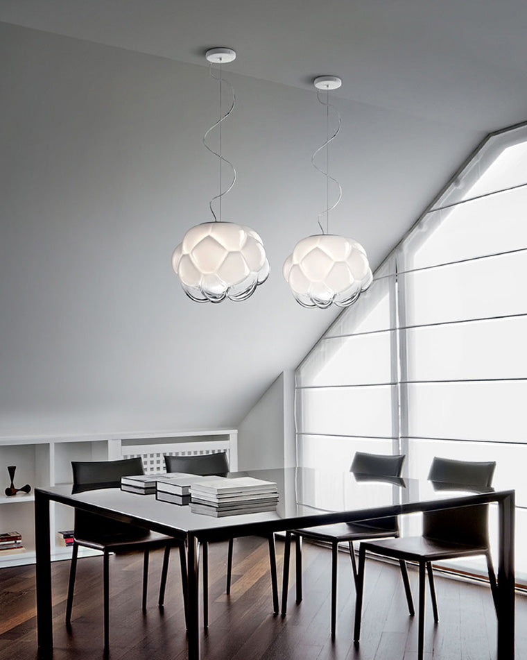 Olverai Cloud Milk Blown Glass Ceiling Light
