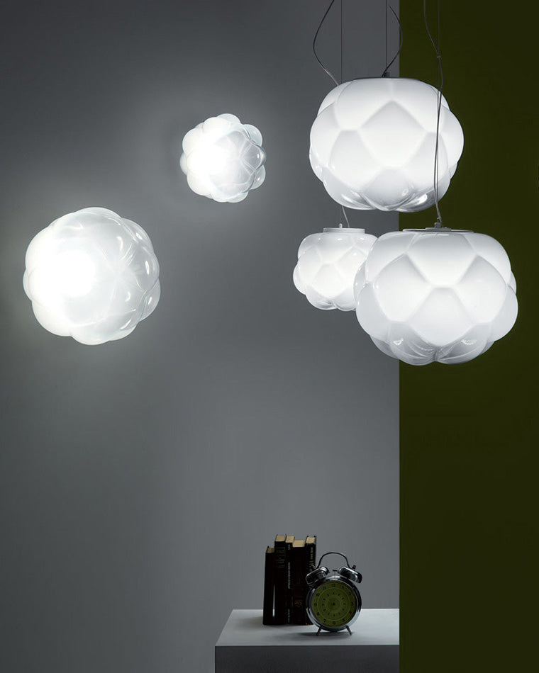 Olverai Cloud Milk Blown Glass Ceiling Light