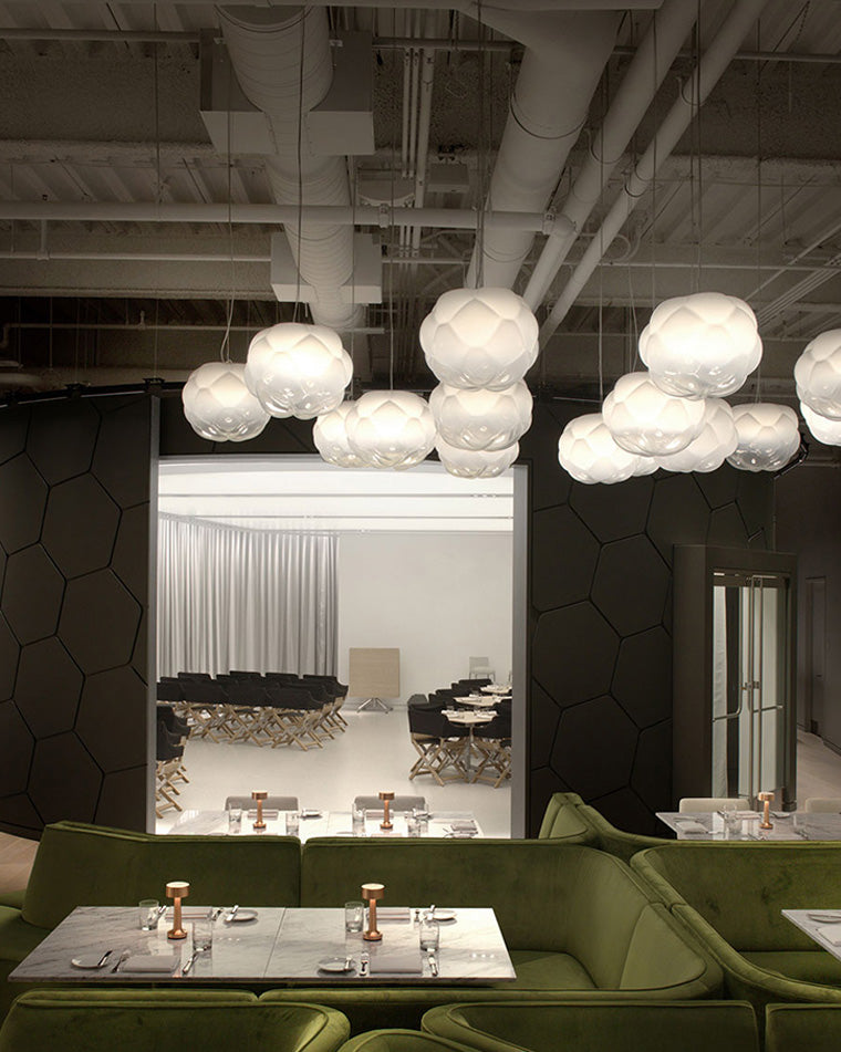 Olverai Cloud Milk Blown Glass Ceiling Light